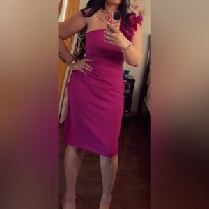 Elegant Pink One-Shoulder Dress